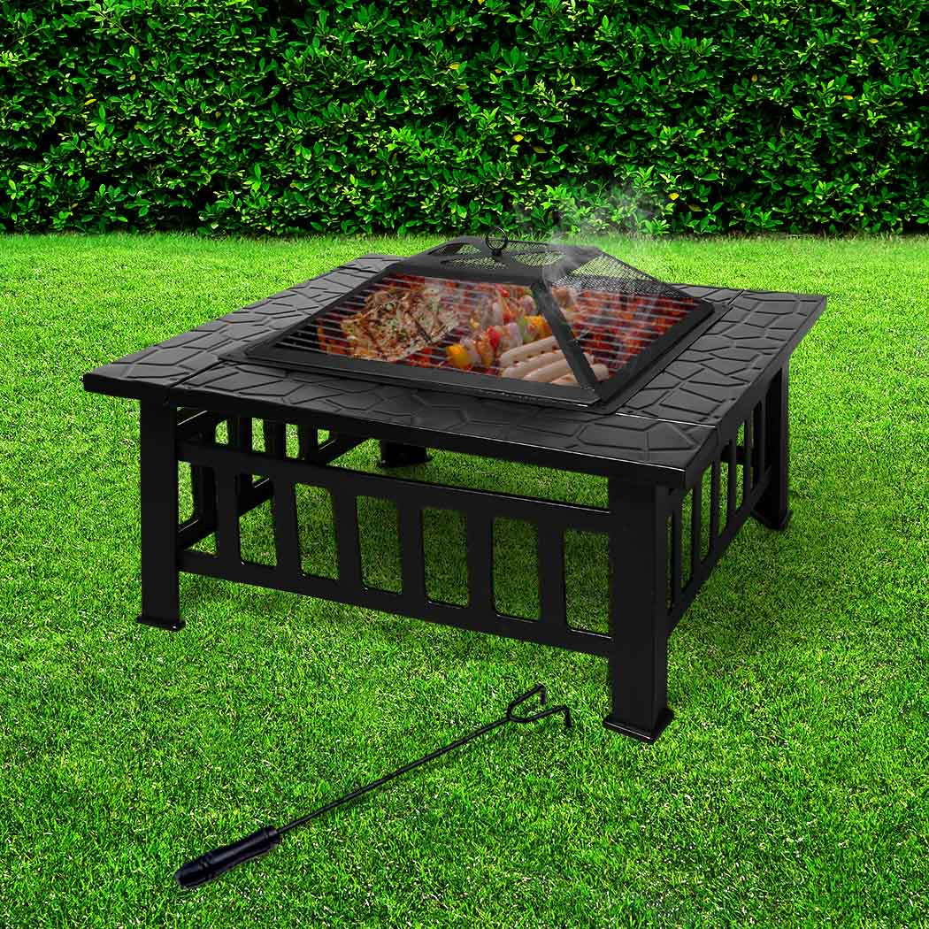 Moyasu 3IN1 Fire Pit BBQ Grill Pits-1910112943840825351