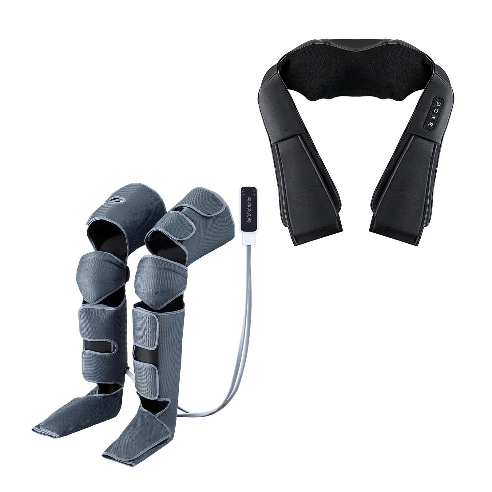 Livemor Electric Leg Foot Massager Air Wrap With Shiatsu Neck Massager Heating