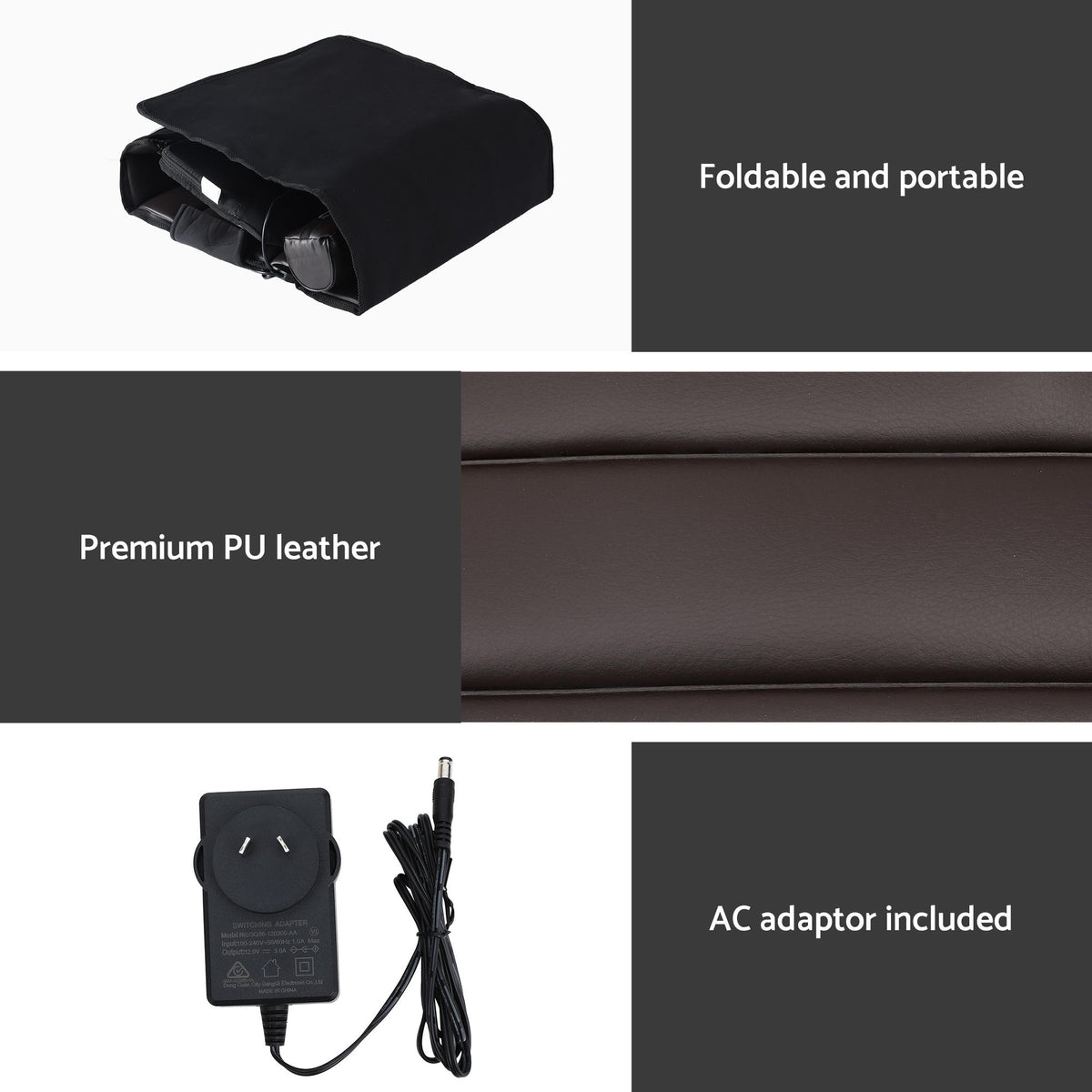 Livemor Massage Mat Kneading Neck Foot Massager Heated Vibration Airbag Mattress