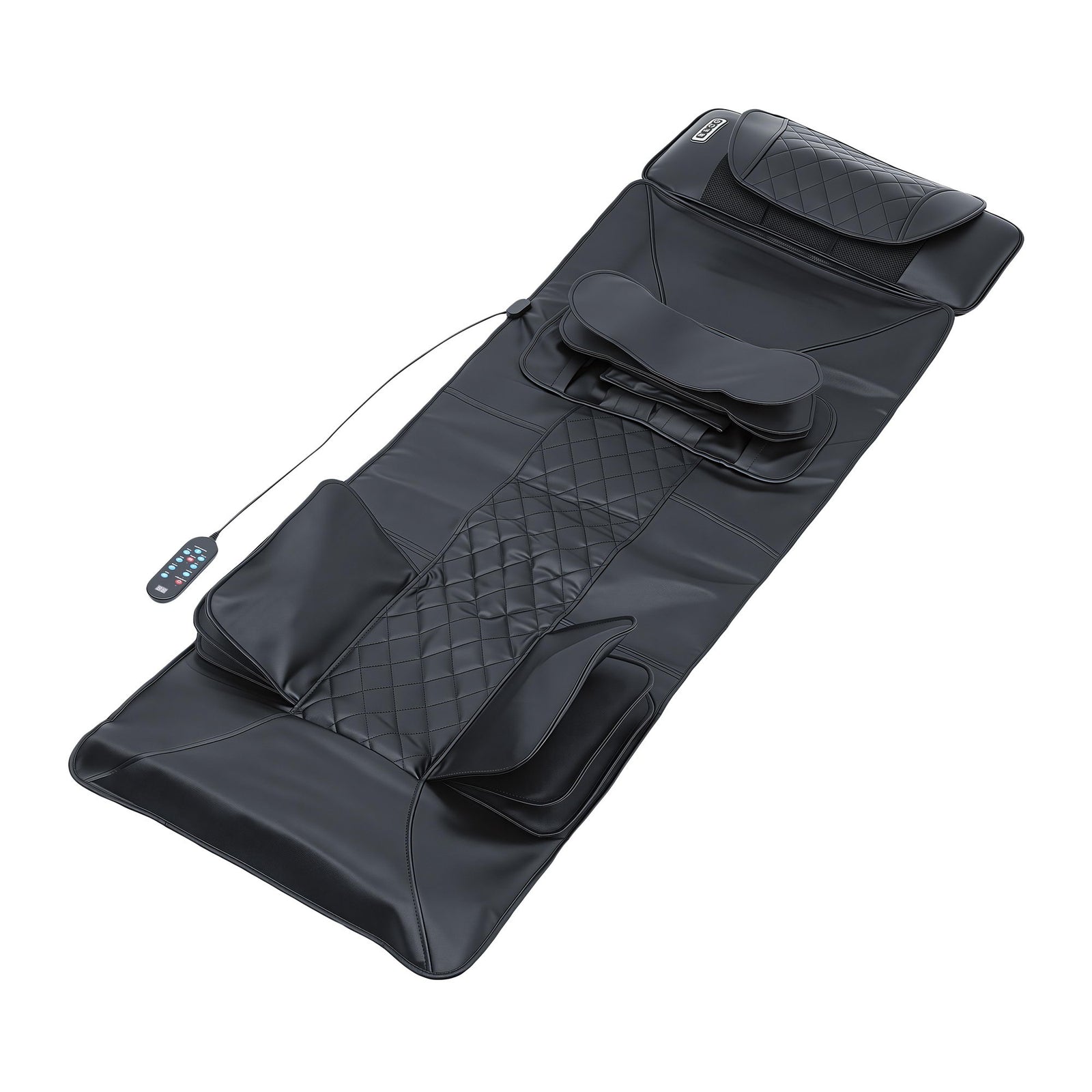 Livemor Massage Mat Heated Kneading Neck Massager Lumbar Airbag Stretch