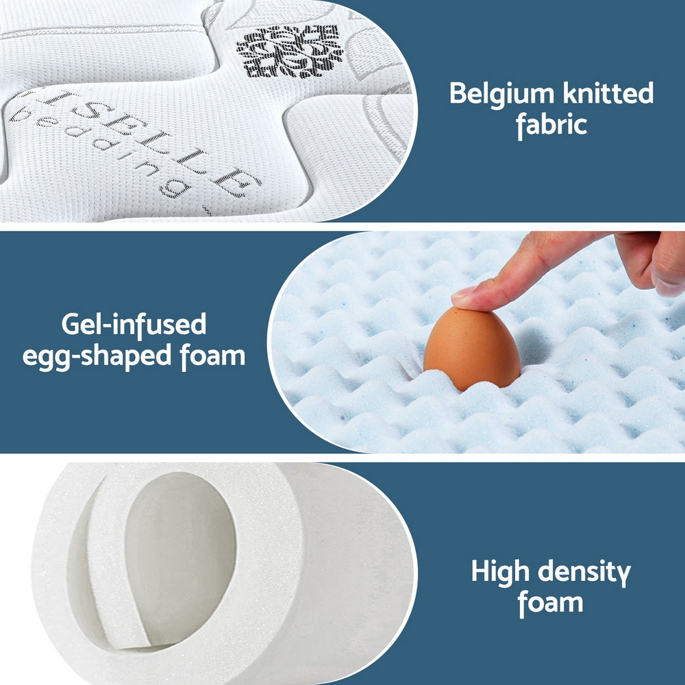 Giselle Bedding Double Mattress 35cm Bed in a Box Pocket Spring Gel Memory Foam