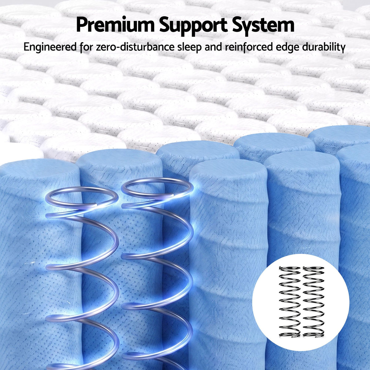 Giselle 25cm Single Hybrid Mattress Soft Knitted Fabric Edge Support Gel Foam