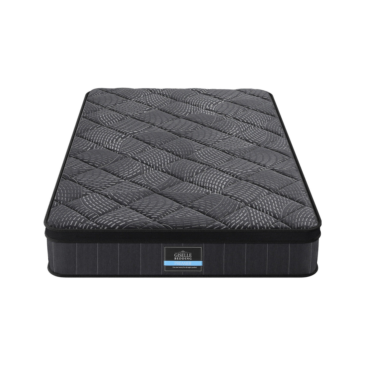 Giselle Bedding King Single Mattress 25cm Pocket Spring Latex Euro Top Medium Firm Bed