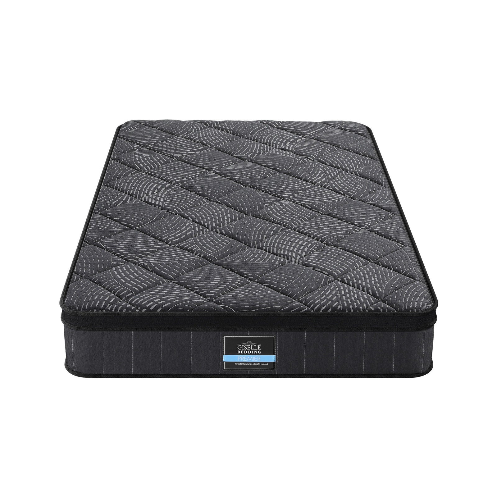 Giselle Bedding King Single Mattress 25cm Pocket Spring Latex Euro Top Medium Firm Bed