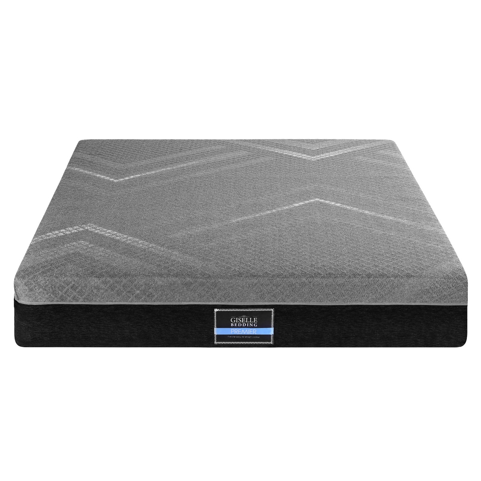 Giselle Queen Mattress 26cm Firm Pocket Spring Dual Edge Support Dark Grey