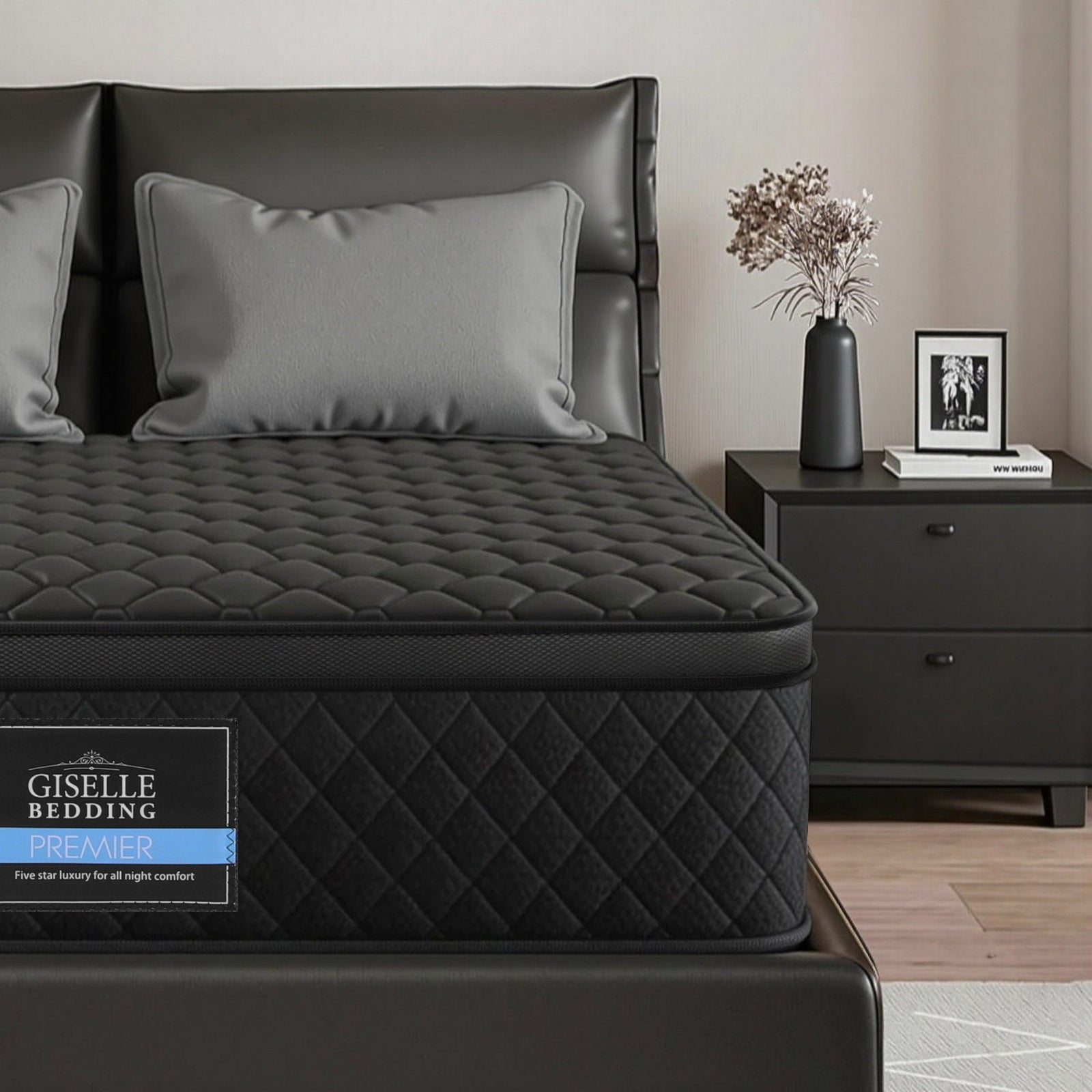 Giselle Bedding Mattress 34cm 5-Zone Pocket Spring Egg-crate Memory Foam King
