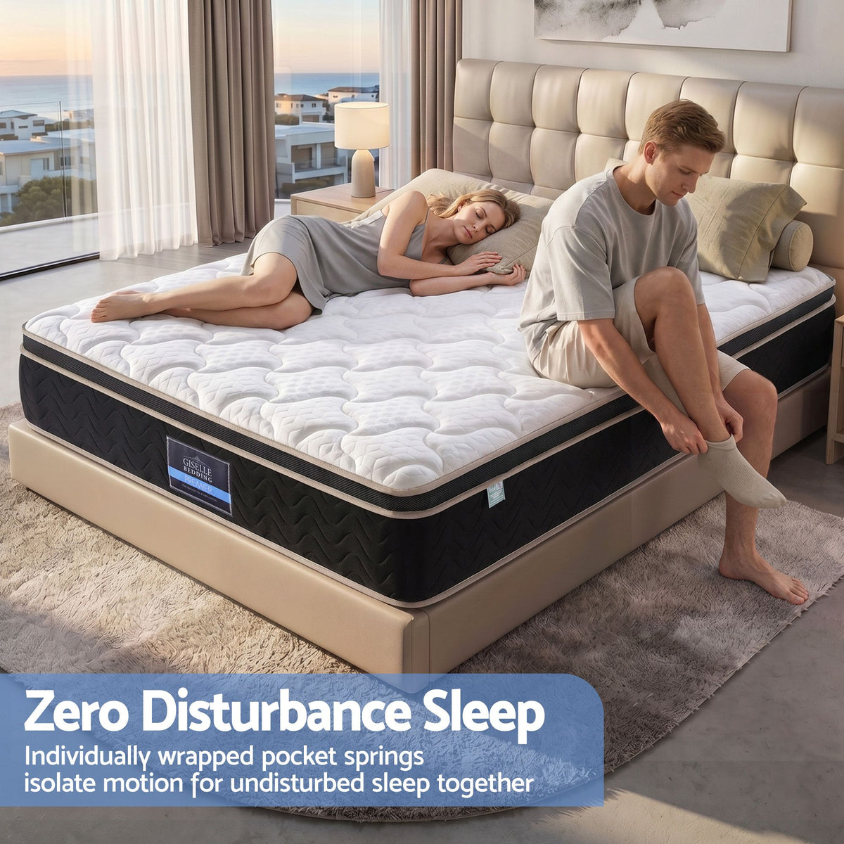 Giselle 35cm King Mattress Firm with Copper Memory Foam and Edge Support
