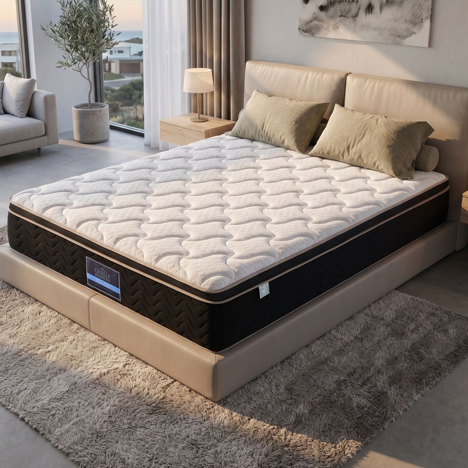 Giselle 35cm Queen Mattress Firm with Copper Memory Foam and Edge Support