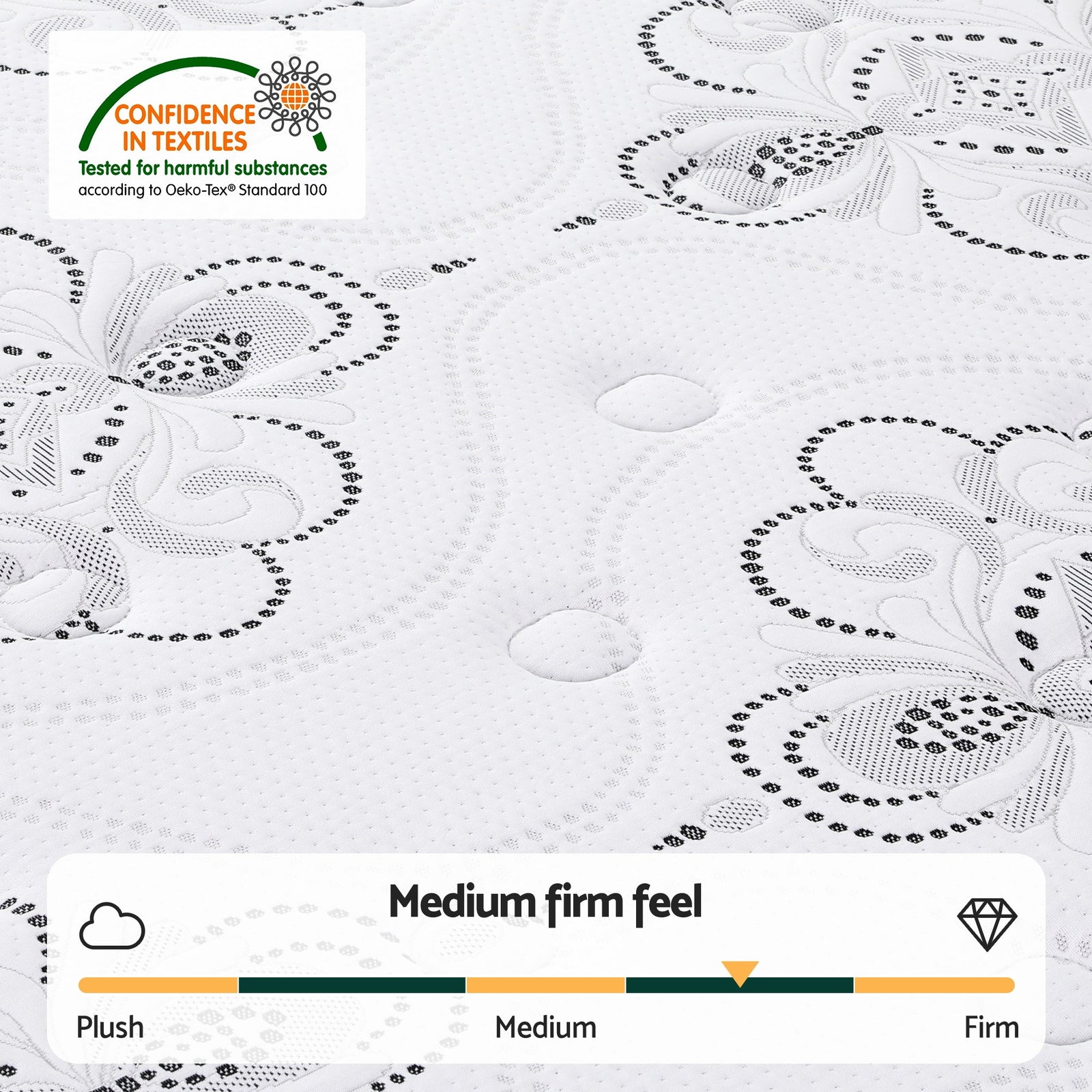 Giselle Bedding 30cm Mattress Pocket Spring Medium Firm Foam Euro Top Double