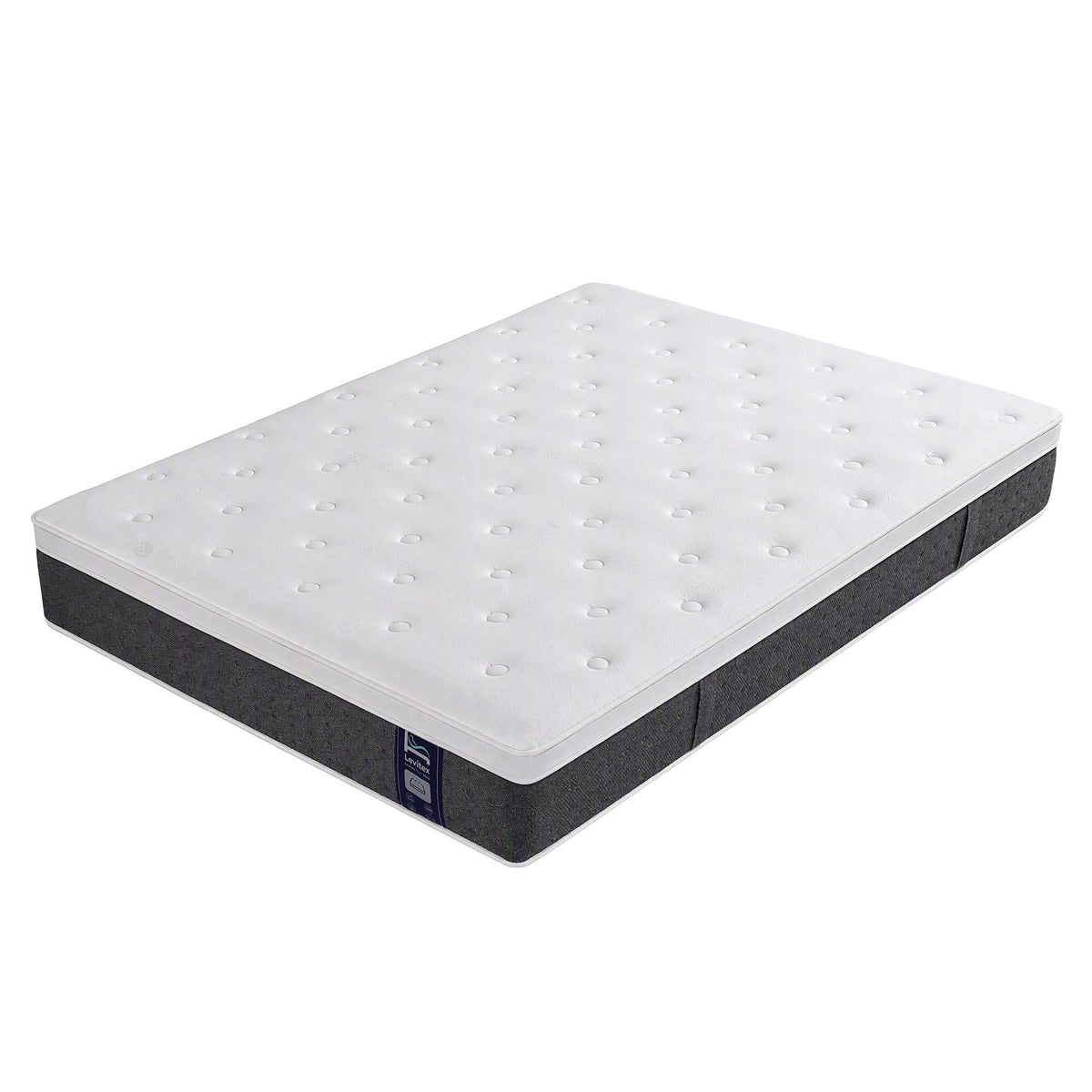 Levitex King Mattress Lumbar Support, 5-Zone Pocket Springs & 2-Row Hardened Edges for Deep Sleep, Cooling Gel Memory & Egg-Crate Foam