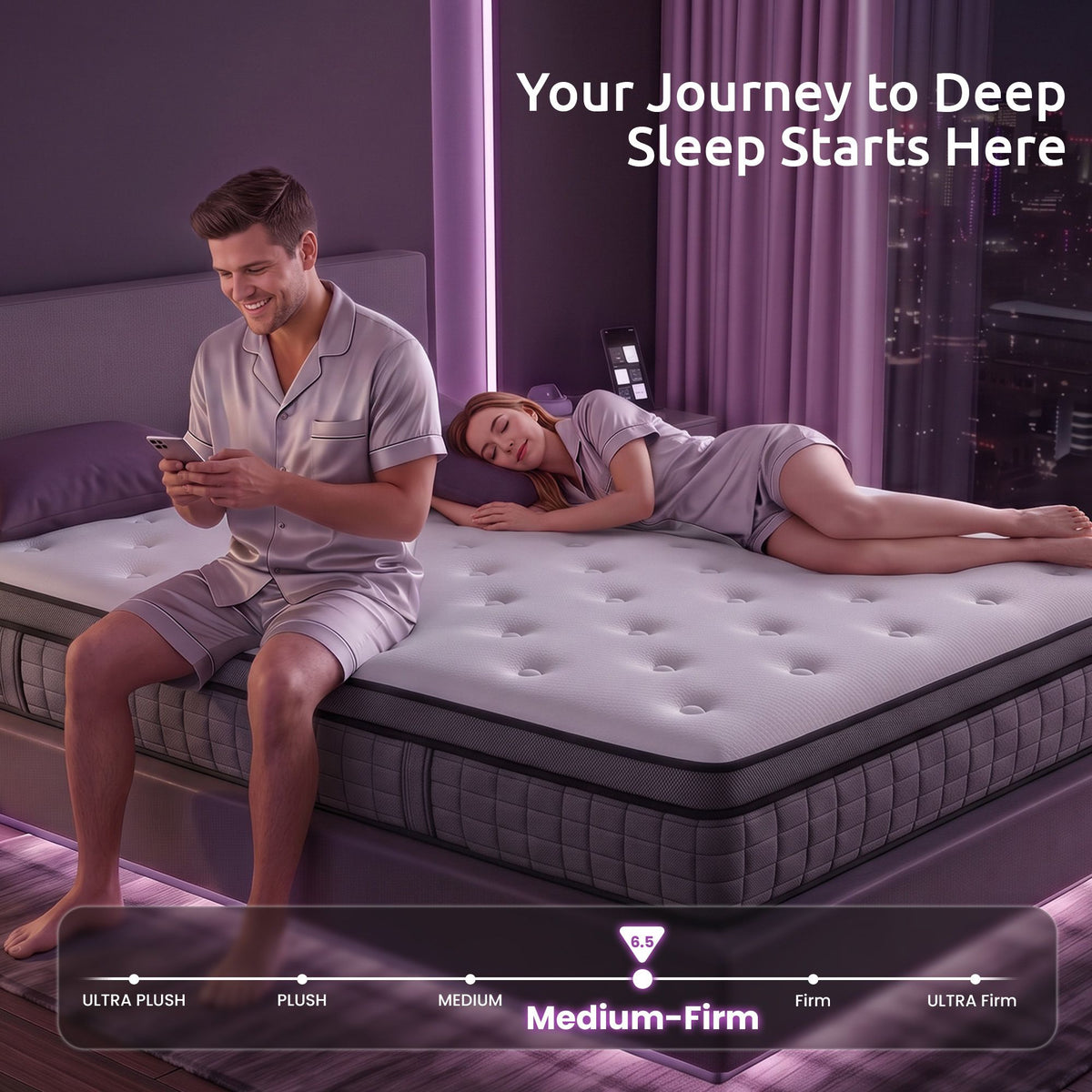 Levitex Queen Mattress 2 Rows Edge Support for Deep Sleep 5-Zone Ergonomic Pocket Spring Breathable Corrugated Sponge Medium Firm 30CM