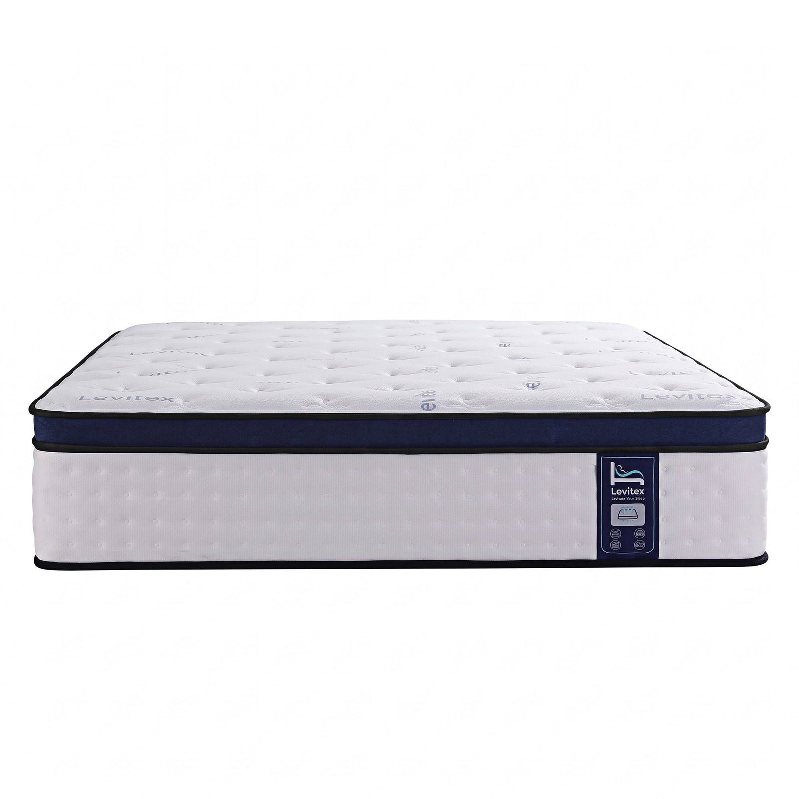Levitex 35CM Double Mattresses Gel Memory Foam and 7-Zone Ergonomic Pocket Spring, Anti-Roll Dual-Row Edge, Undisturbed Deep Sleep For Restless Couples, Triple Cooling System