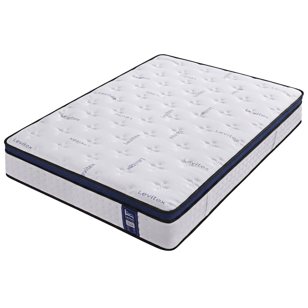 Levitex 35CM Double Mattresses Gel Memory Foam and 7-Zone Ergonomic Pocket Spring, Anti-Roll Dual-Row Edge, Undisturbed Deep Sleep For Restless Couples, Triple Cooling System