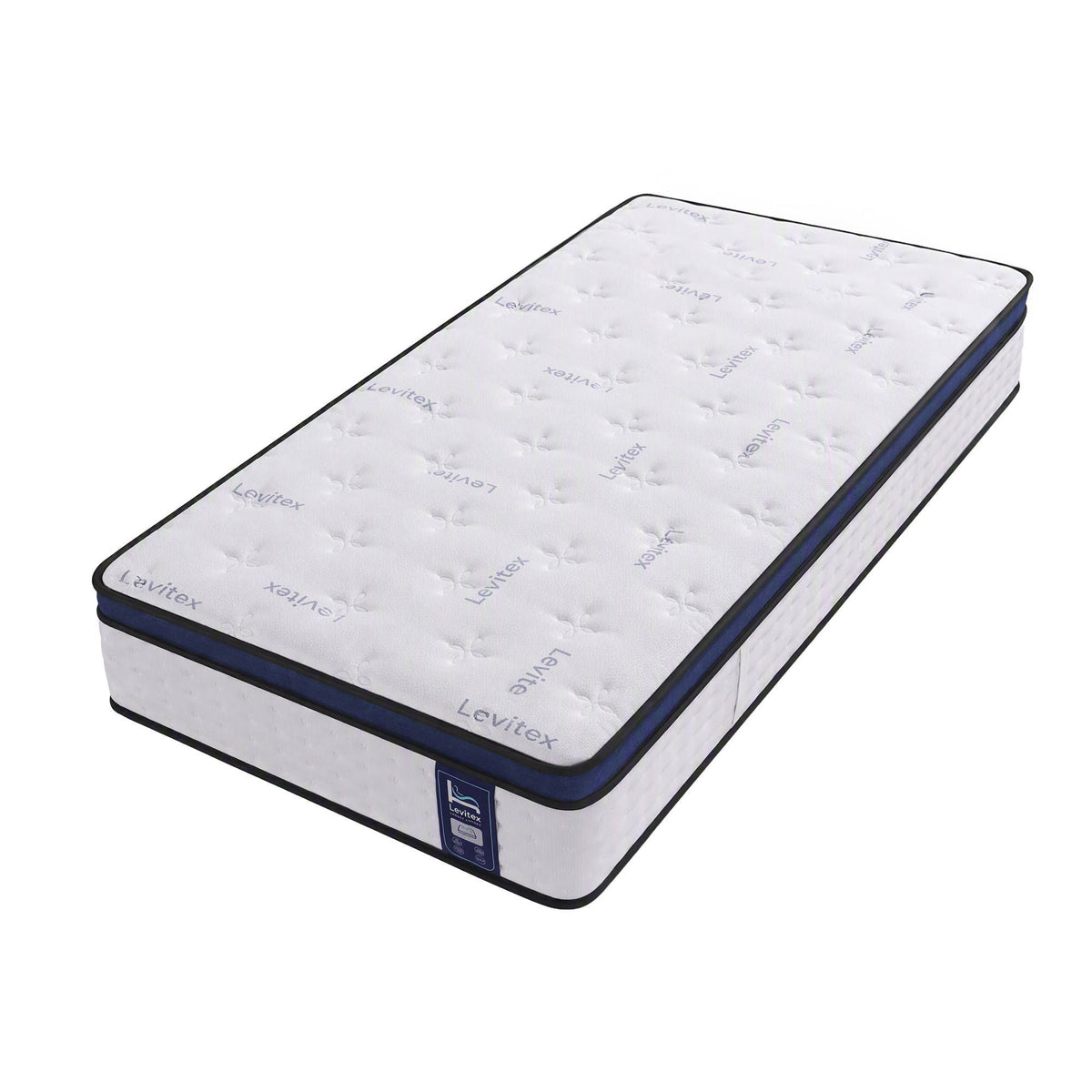 Levitex 35CM King Single Mattresses Gel Memory Foam and 7-Zone Ergonomic Pocket Spring, Anti-Roll Dual-Row Edge, Triple Cooling System for Hot Sleepers