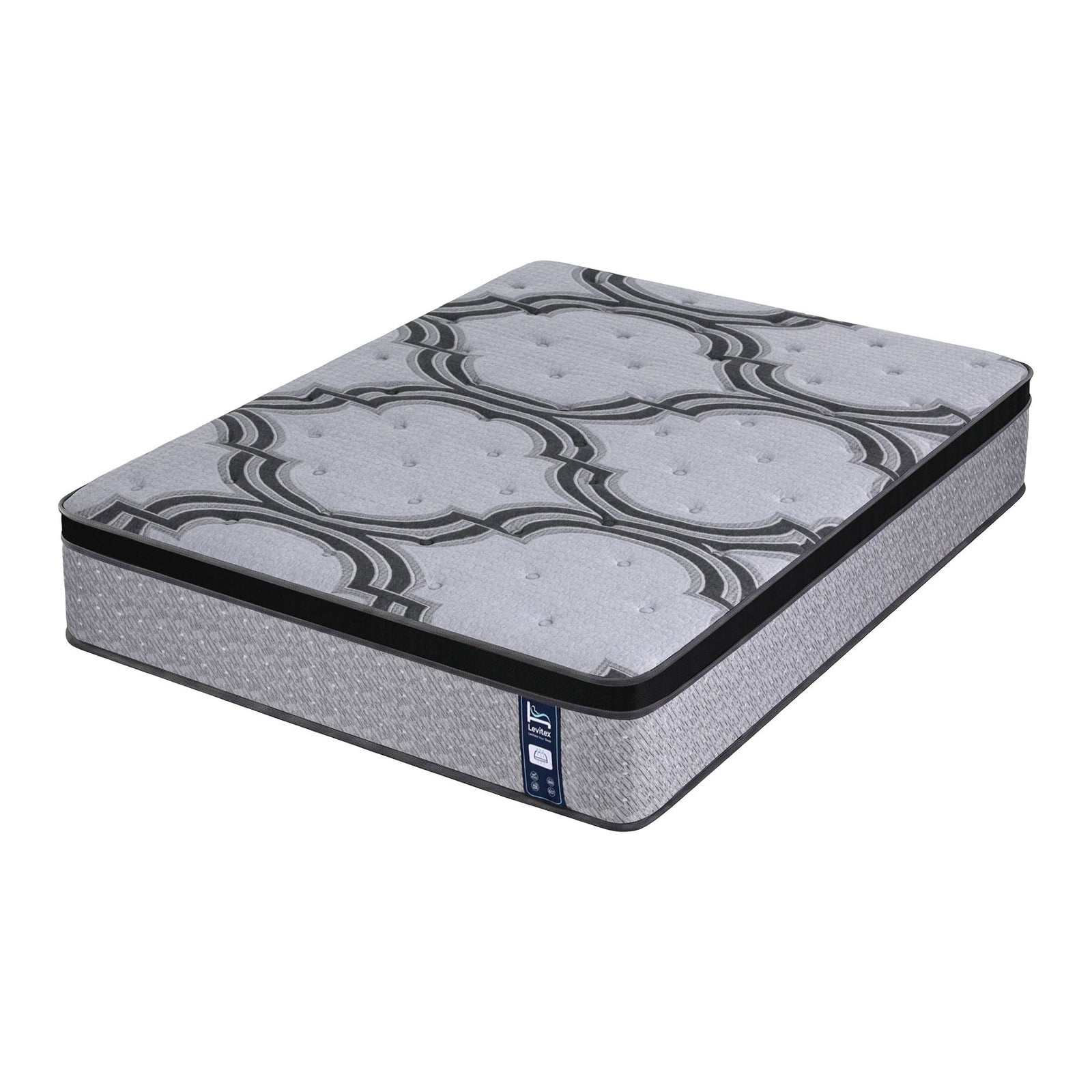 Levitex 5-Zone Pocket Spring Mattress with Latex & Memory Foam 7.5 Firm Hybrid Mattress for Extra Lumbar & Shoulder Support 34 cm Thickness Queen