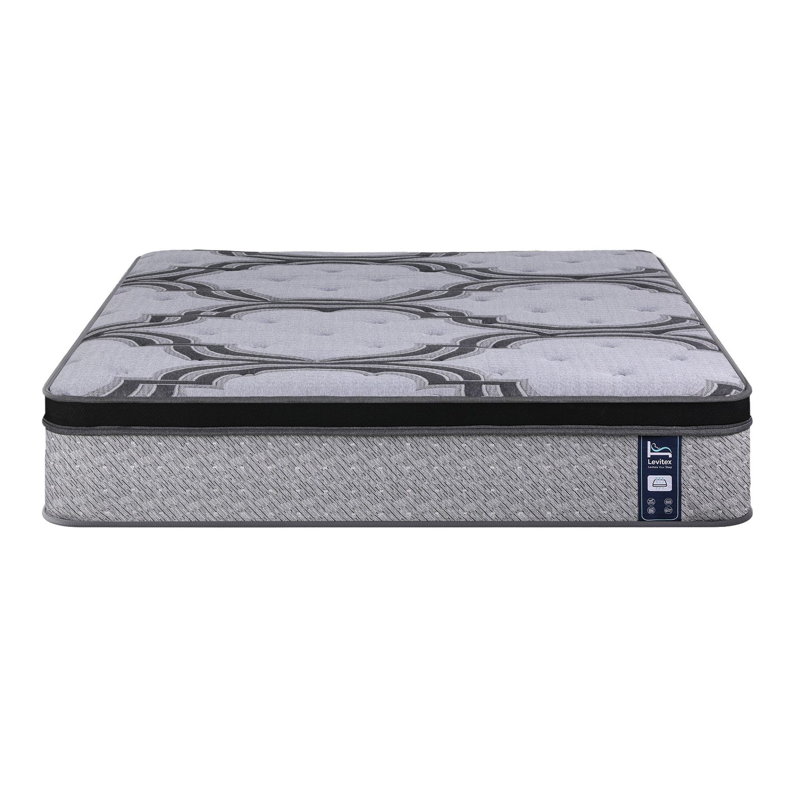 Levitex 5-Zone Pocket Spring Mattress with Latex & Memory Foam 7.5 Firm Hybrid Mattress for Extra Lumbar & Shoulder Support 34 cm Thickness Queen
