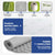 Giselle Bedding 8cm Memory Foam Mattress Topper 7-Zone Graphite Double