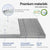 Giselle Bedding 8cm Memory Foam Mattress Topper 7-Zone Graphite Single