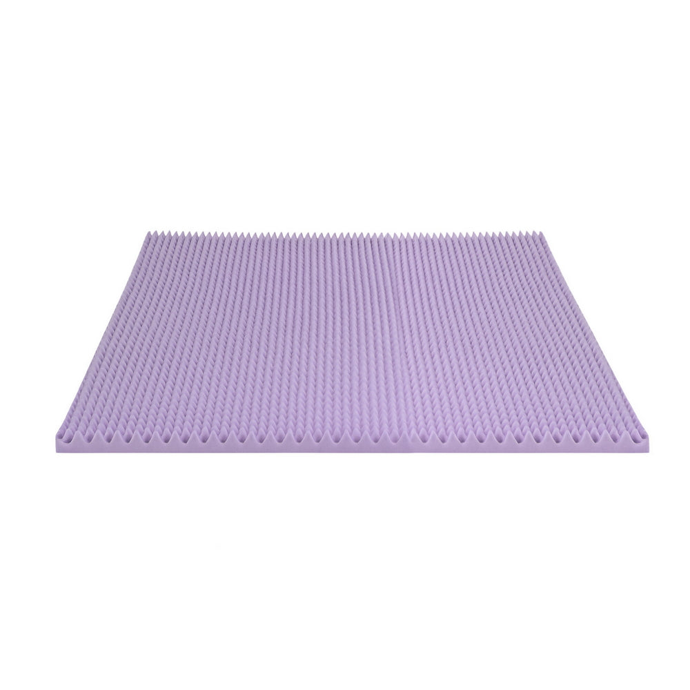 Giselle 5cm Memory Foam Mattress Topper Lavender Infused Egg Crate Pad Mat Double