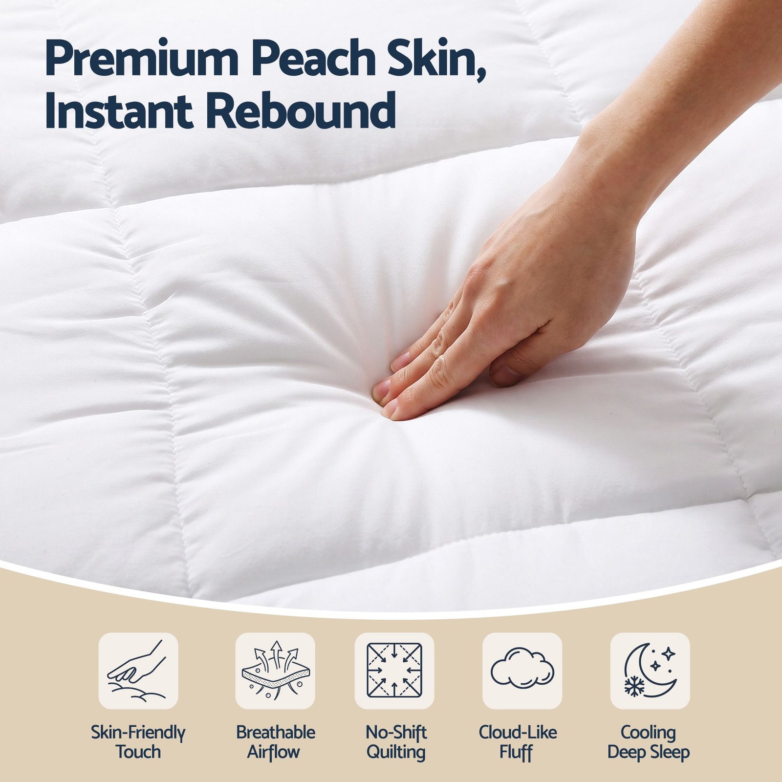 Giselle 5cm King Single Memory Foam Mattress Topper Pillow Top with Gel Foam