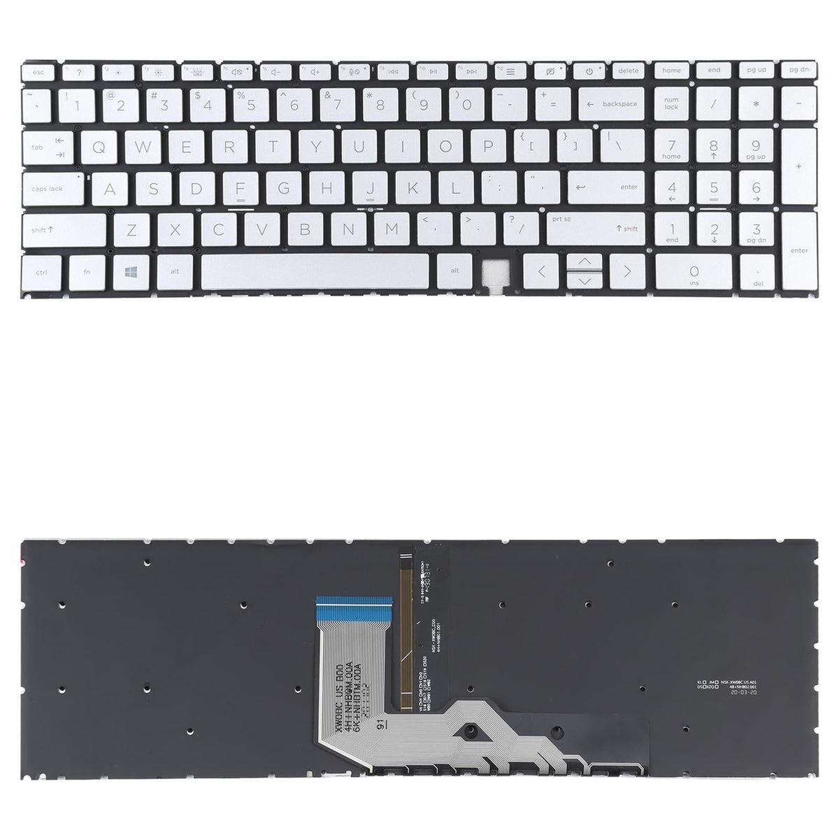 Hp Envy X360 15-Ed Keyboard With Rgb Backlight - Silver-1915196599525576704