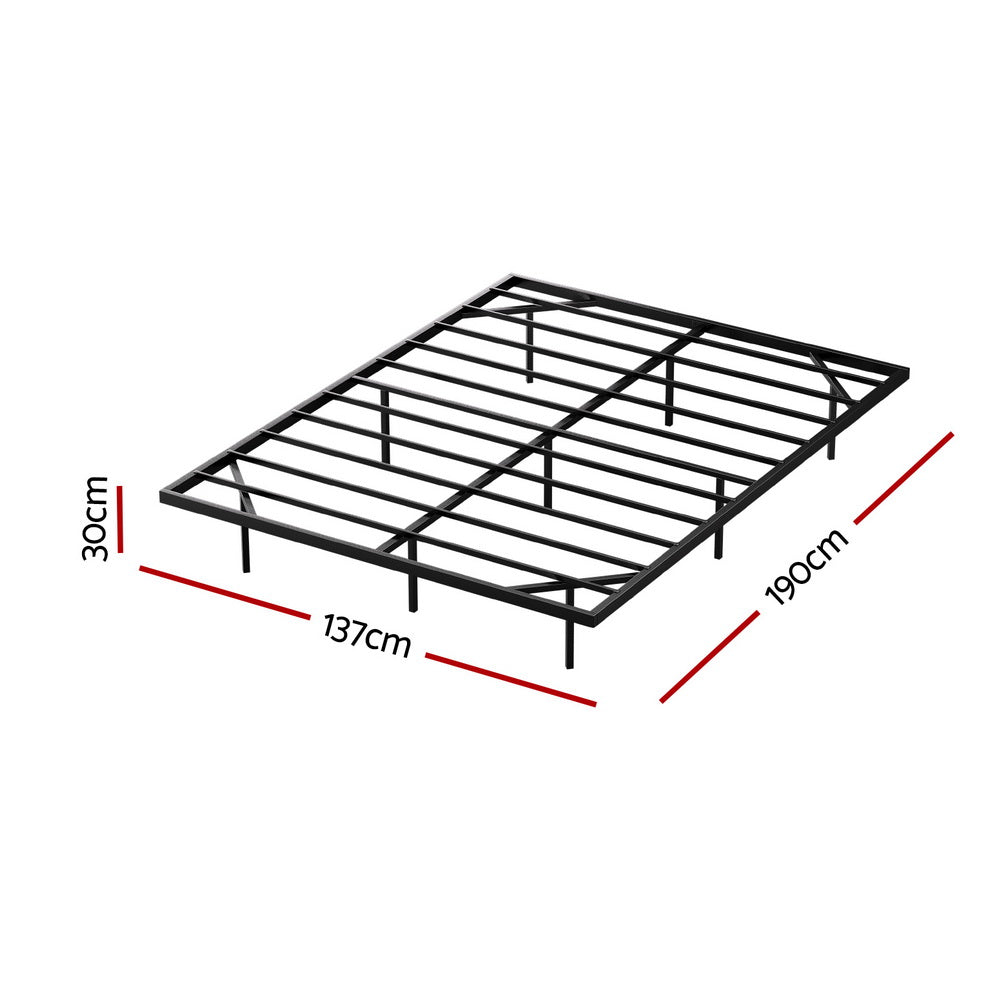 Artiss Double Bed Frame,Floating Metal Bed Frame with Smart LED Lights - Sturdy Metal Platform Bed Base, Silent Design, Tool-Free Assembly, 300KG Capacity for Home/Hotel/Master Bedroom