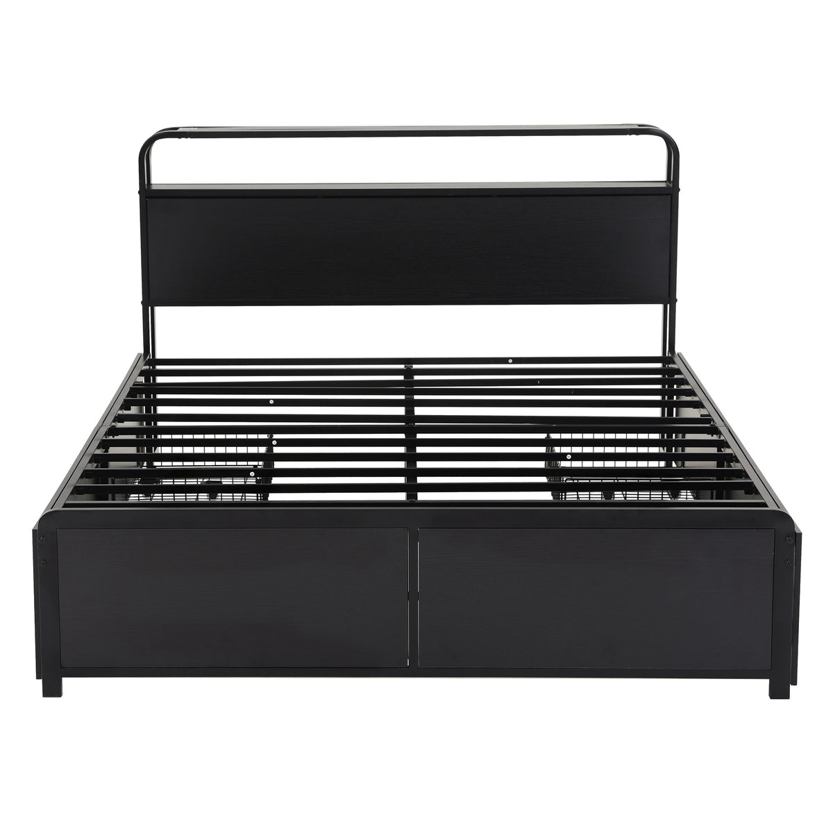 Artiss Queen Metal Bed Frame 4 Drawers Hidden Storage Headboard HEDY