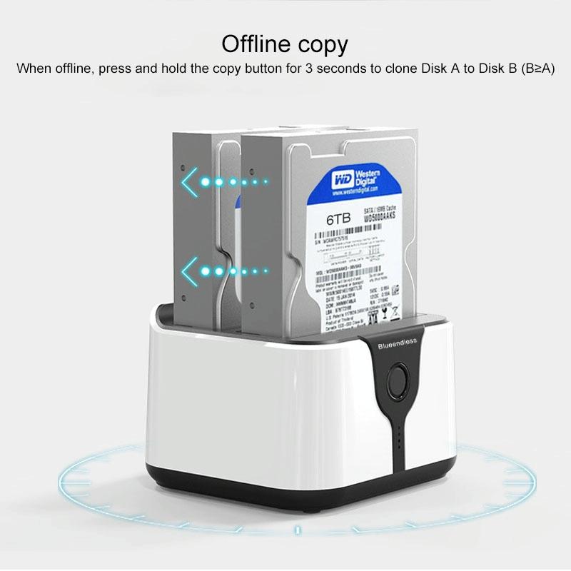 Usb 3.0 Sata Hard Drive Dock - Dual Bay-1915196616990658561