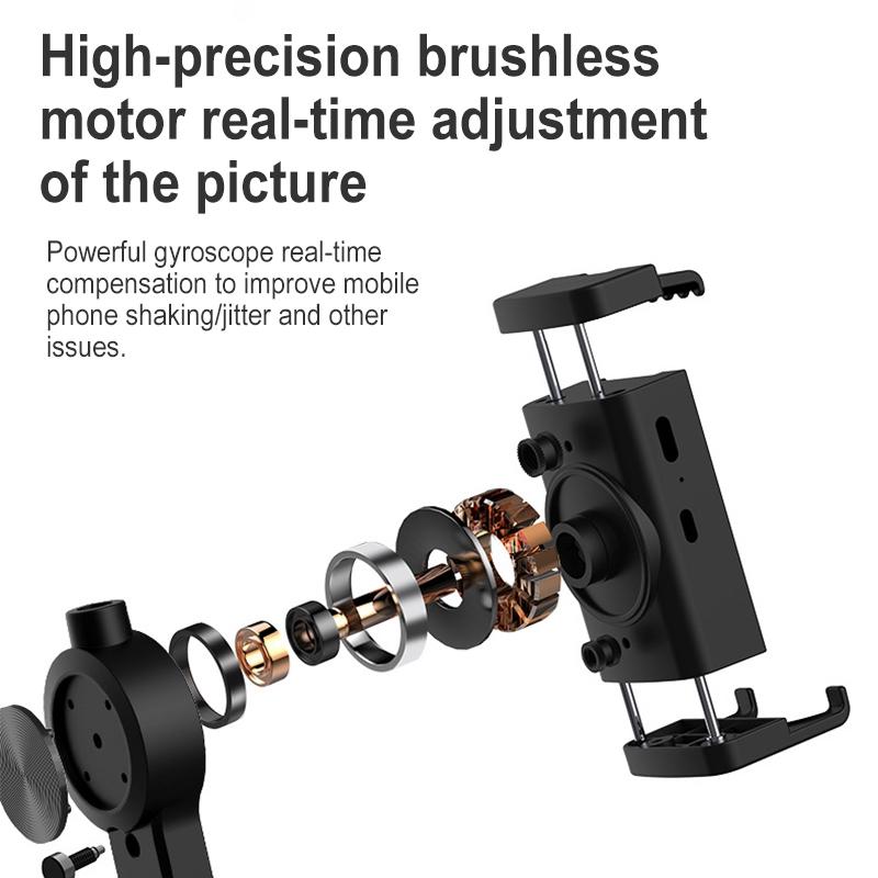 Foldable 3-In-1 Gimbal Stabilizer With Bluetooth Remote And Selfie Stick For Smartphones-1915197845762347012