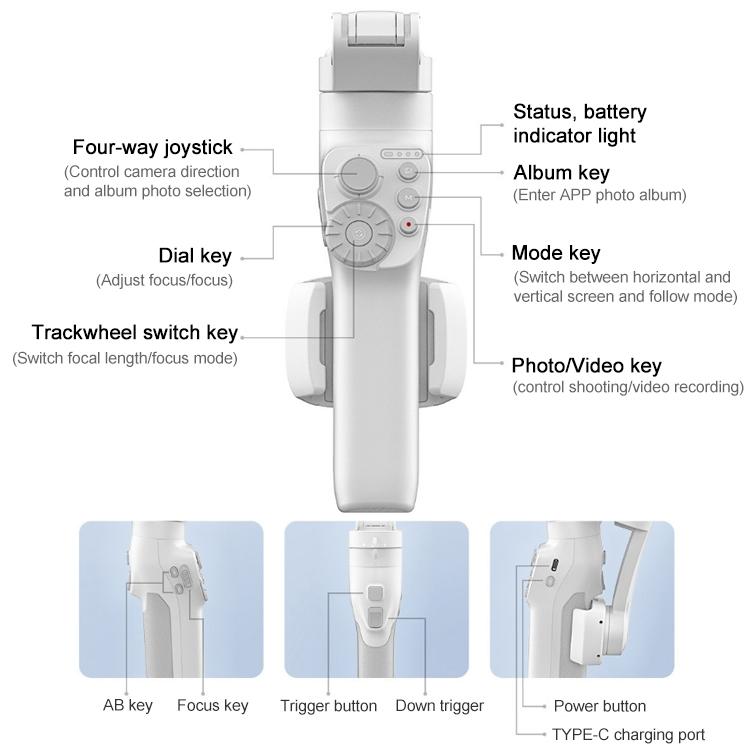 Vimble 3 Handheld Stabilizer - Three-Axis Gimbal With Anti-Shake Technology-1915197516643700738