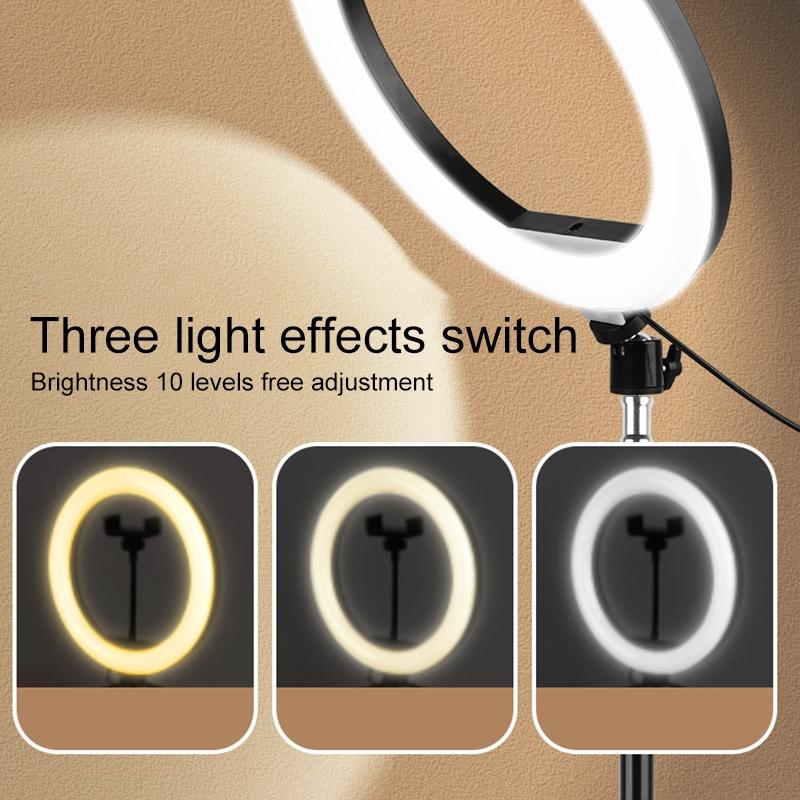 Adjustable 10 Led Fill Light Tripod With Phone Clamp-1915198380859068418