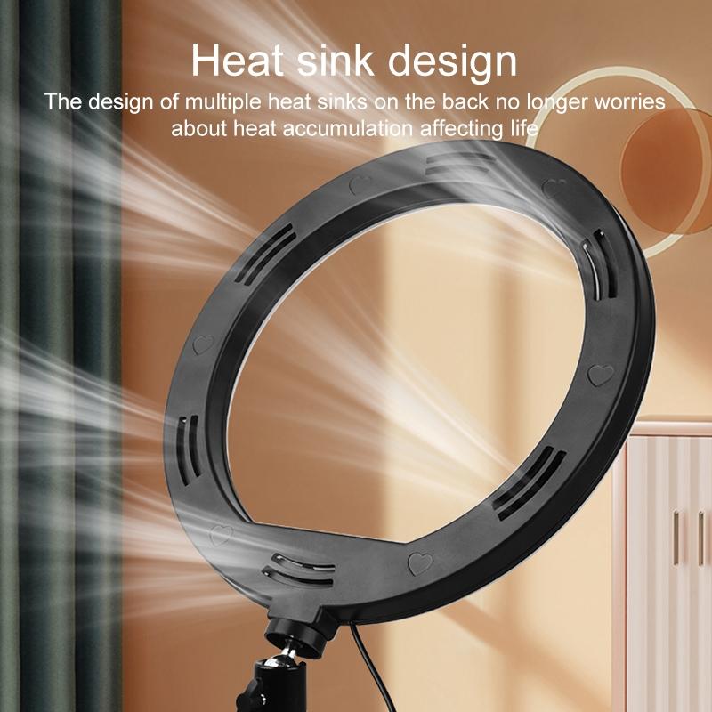 Adjustable 10 Led Fill Light Tripod With Phone Clamp-1915198380859068419