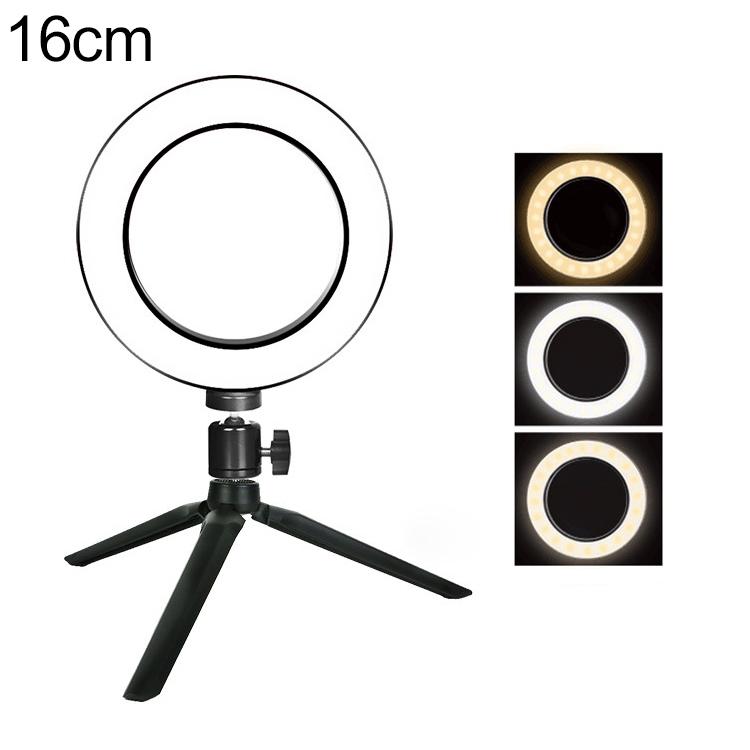 16Cm Dimmable Led Selfie Ring Light With Tripod-1915198068437946375