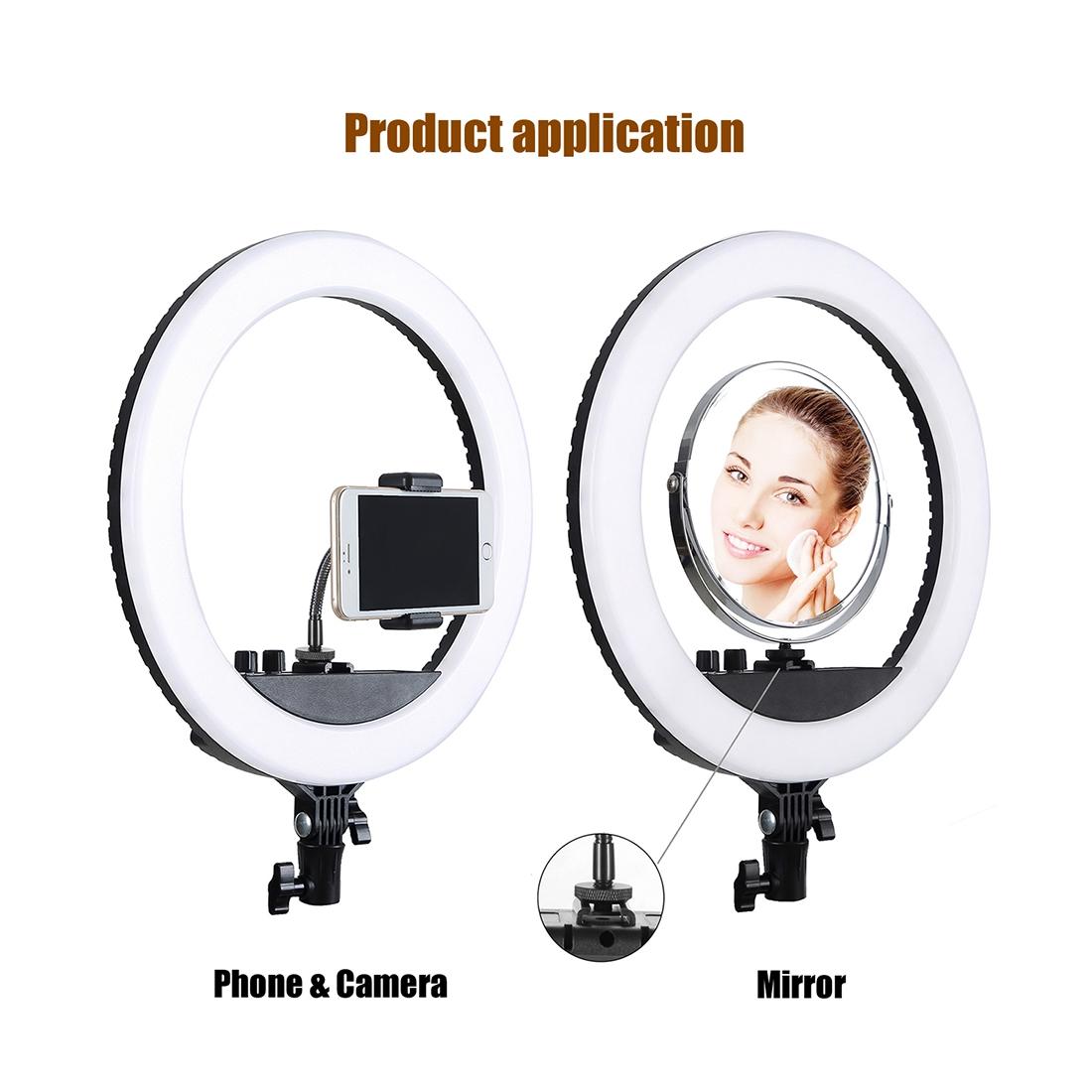 12 Two-Colour Dimmable Ring Fill Light With Tripod - 28W 100-240V-1915198249304723462