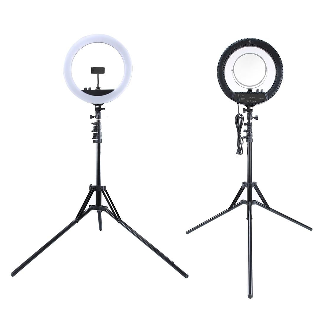 18 Two-Colour Dimmable Ring Fill Light With Tripod 55W 100-240V-1915198079649320961