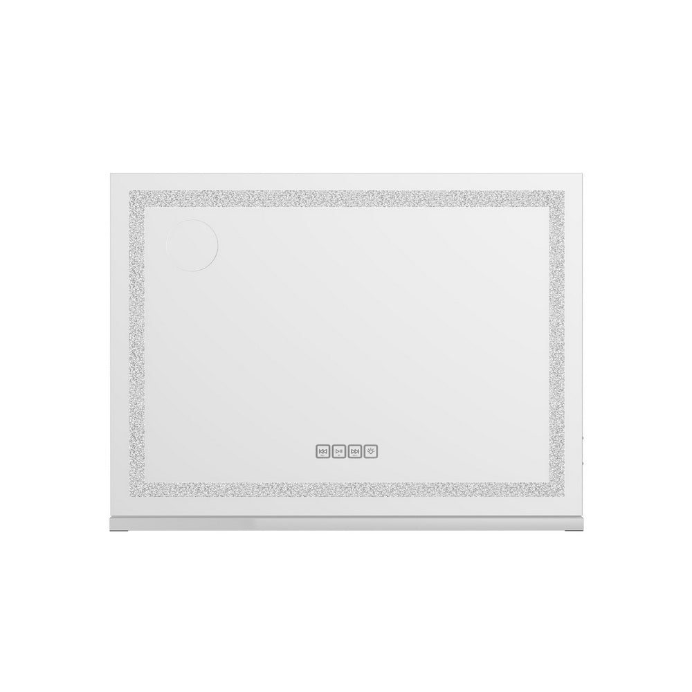 Embellir Bluetooth Makeup Mirror 58x46cm Hollywood Vanity with LED Light Crystal