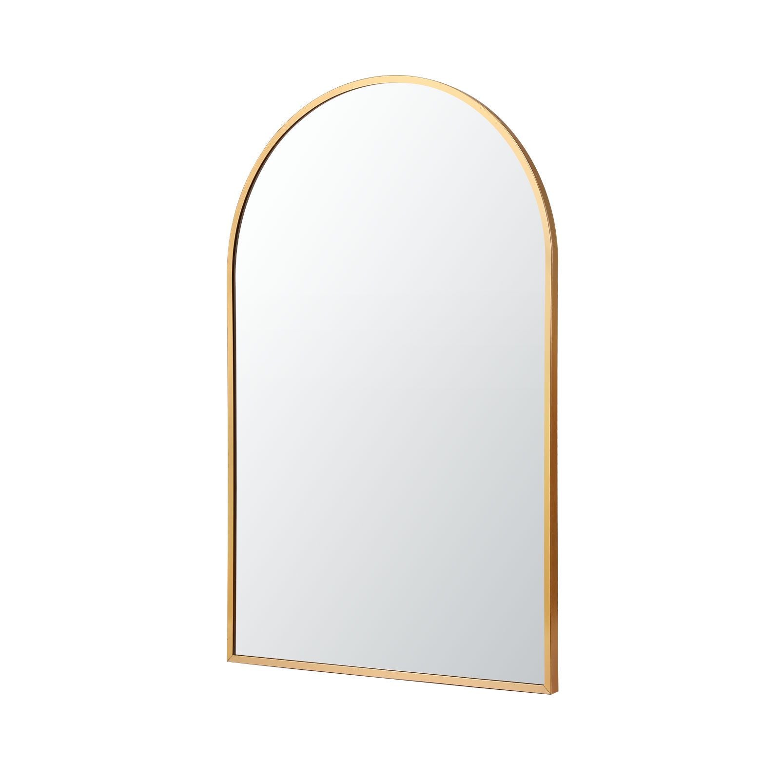 Embellir Arch Wall Mirror, Decorative Gold Frame Mirrors, 61x41cm Bathroom Vanity Mirror, Slim Frame for Living Room Entryway Bedroom Decor
