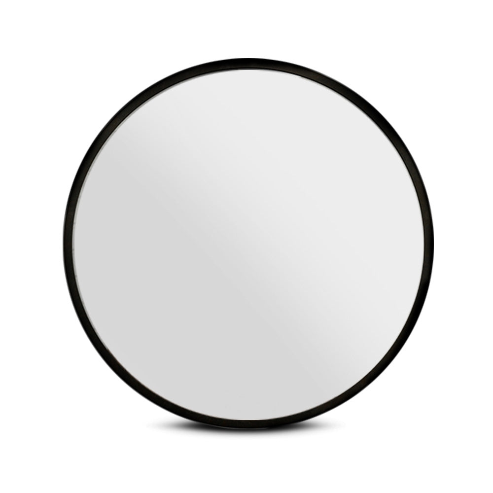 Embellir 2 Wall Mirror Makeup 90cm Home Decor Framed Mirrors Bathroom Round Black