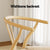 1 Set of 6 Artiss Dining Chairs Wooden Rattan Seat Wishbone Back