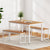 Artiss Dining Table and Chairs Set 3PCS Metal Desk Bench Sets Kitchen Furniture