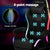 Artiss Gaming Office Chair 12 RGB LED Massage Computer Work Seat Footrest Black