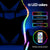 Artiss Gaming Office Chair 12 RGB LED Massage Computer Work Seat Footrest Blue
