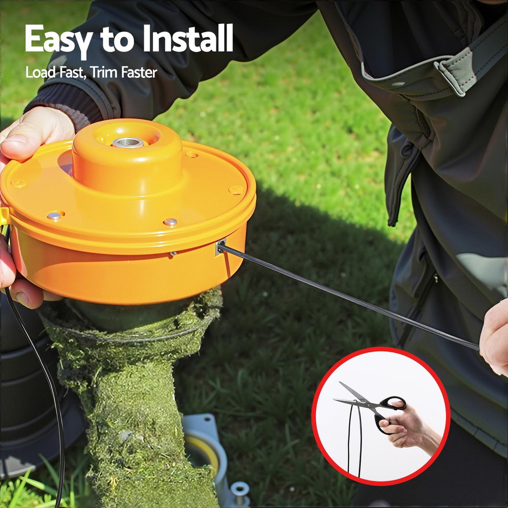 Giantz 100M Whipper Snipper Trimmer Line 2.4mm Star Nylon String Cord Black