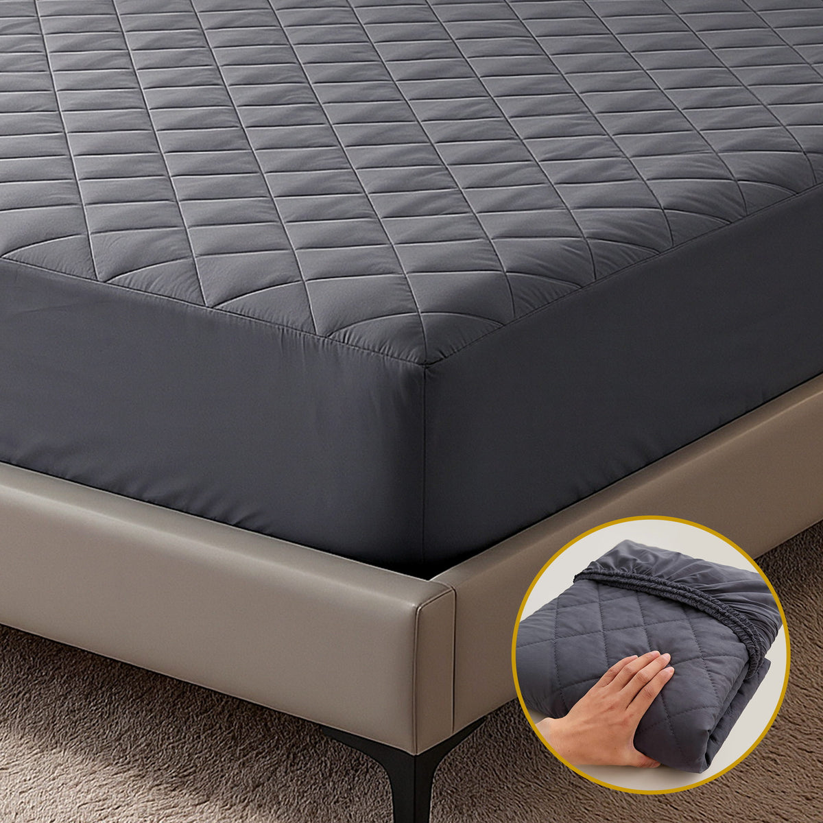 Giselle Water-Resistant Mattress Protector Microfiber 35cm 360° Fit Single