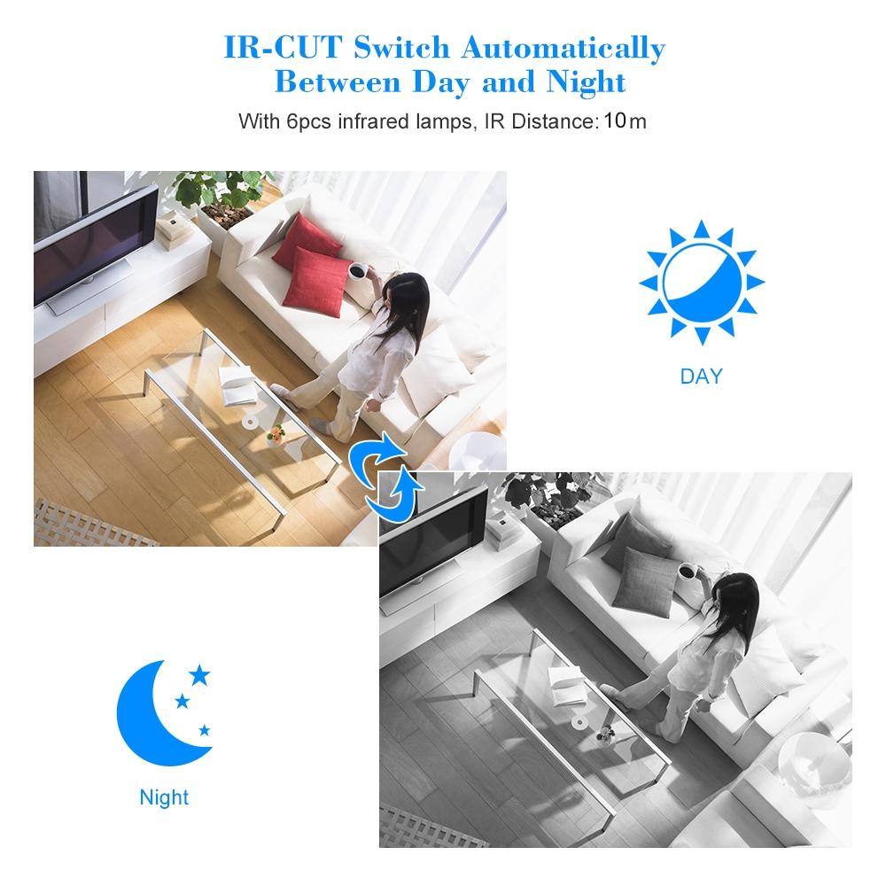 720P Wireless Wifi Camera With Two-Way Audio Night Vision Pir Detection And Ip54 Waterproofing-1915196629170917380