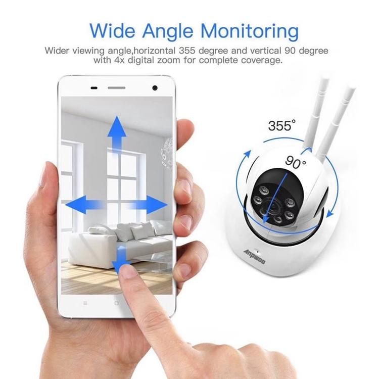 720P Hd Wifi Ip Camera With Motion Detection And Night Vision White-1915196638062841858