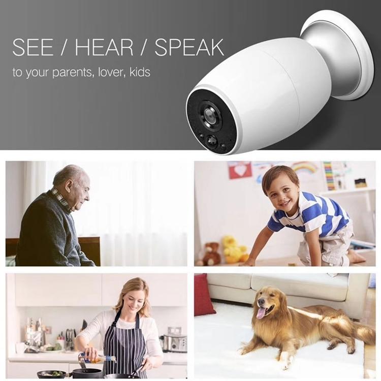 1.3Mp 960P Wifi Ip Camera With Tripod Holder - Motion Detection & Night Vision White-1915196625513484295