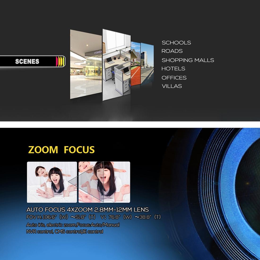 5Mp Ip Dome Camera With Auto Focus And 4X Zoom - White-1915196620983635977