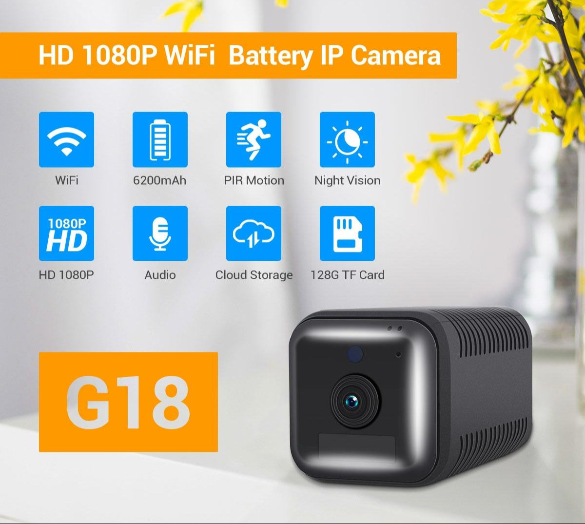 1080P Full Hd Wifi Camera With Night Vision And Two-Way Audio-1964932147433312265