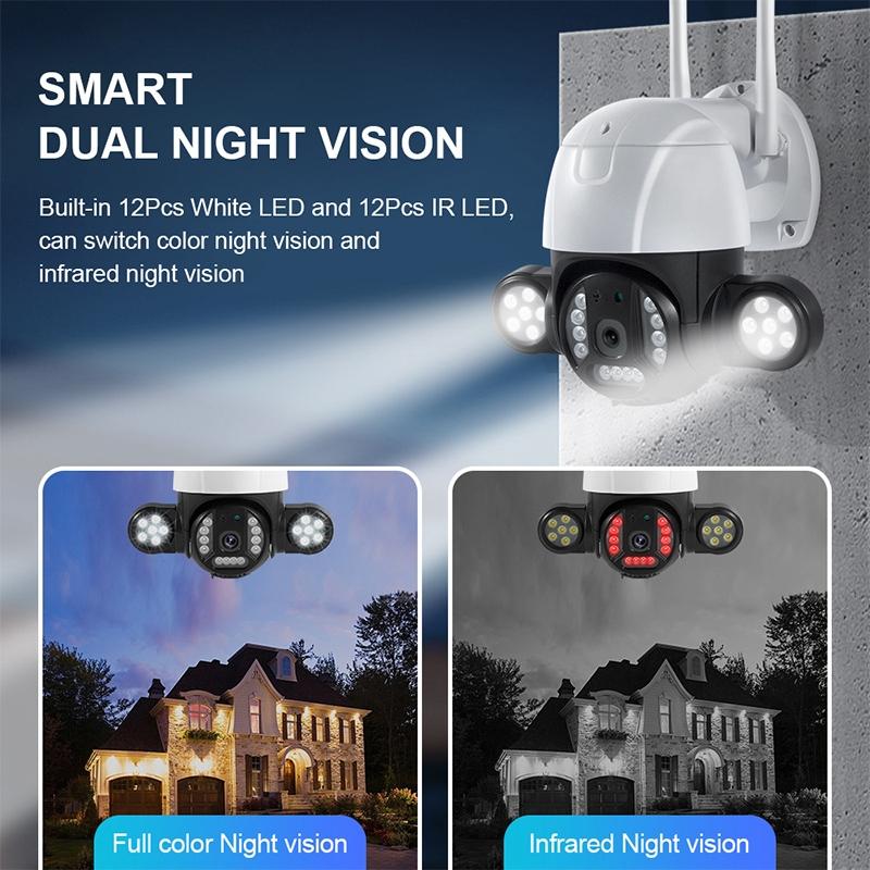 2.4G Wireless Ip Camera With 3.0Mp Motion Detection Two-Way Audio Night Vision And Tf Card Support - Ip65 Waterproof-1964932157256372228